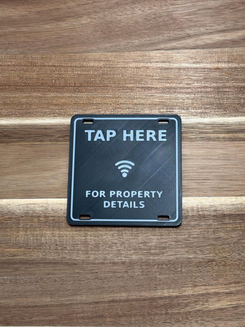 Real printed NFC A-frame tag, second unedited photo